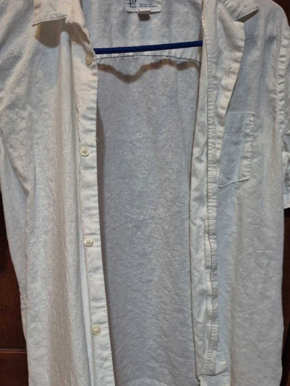 GAP White Short Sleeve Button Down Shirt